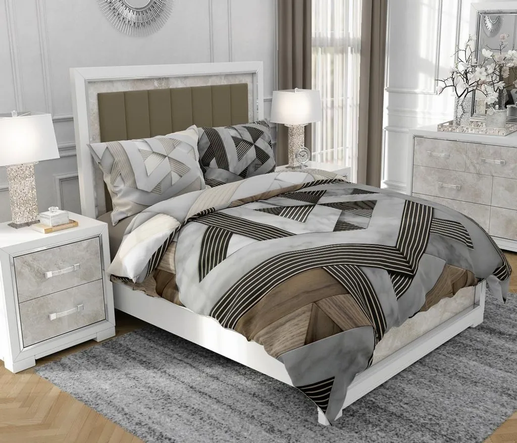 Set Letto SOVIO Beige 200x220: Praticità e Dolcezza per la Famiglia