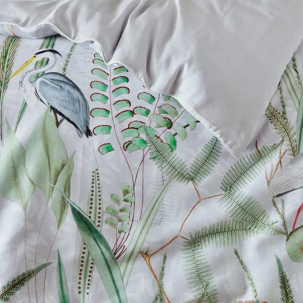 Parure de lit Aaliyah Paoletti Botanique RV2386 Superking Blanc Vert - 4