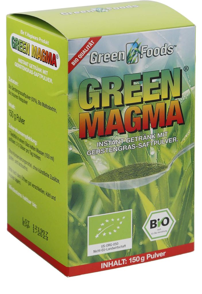 Green Foods Green Magma poudre d'extrait d'herbe d'orge 150 Image du produit 