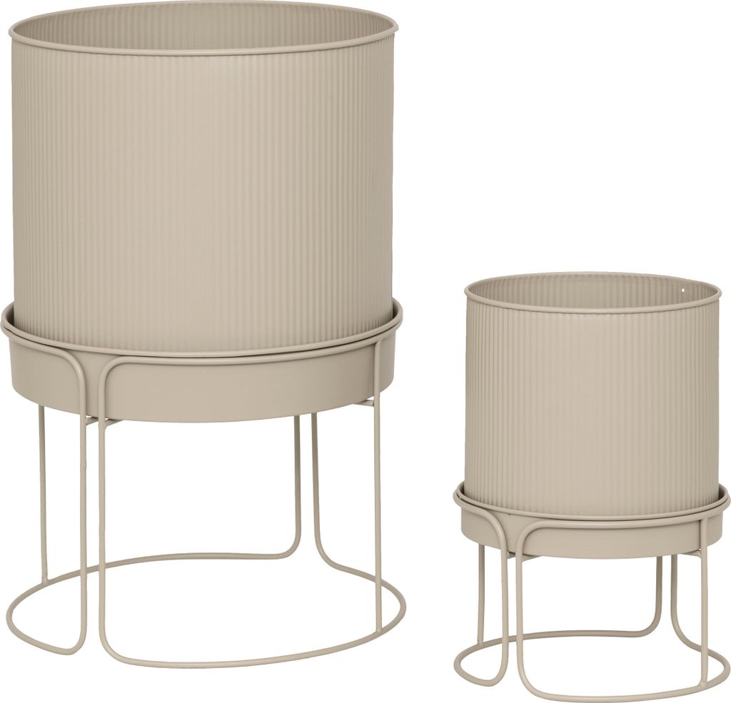 Blumentöpfe aus Metall, AZE, Ø 30 cm, 2er-Set Produktbild 