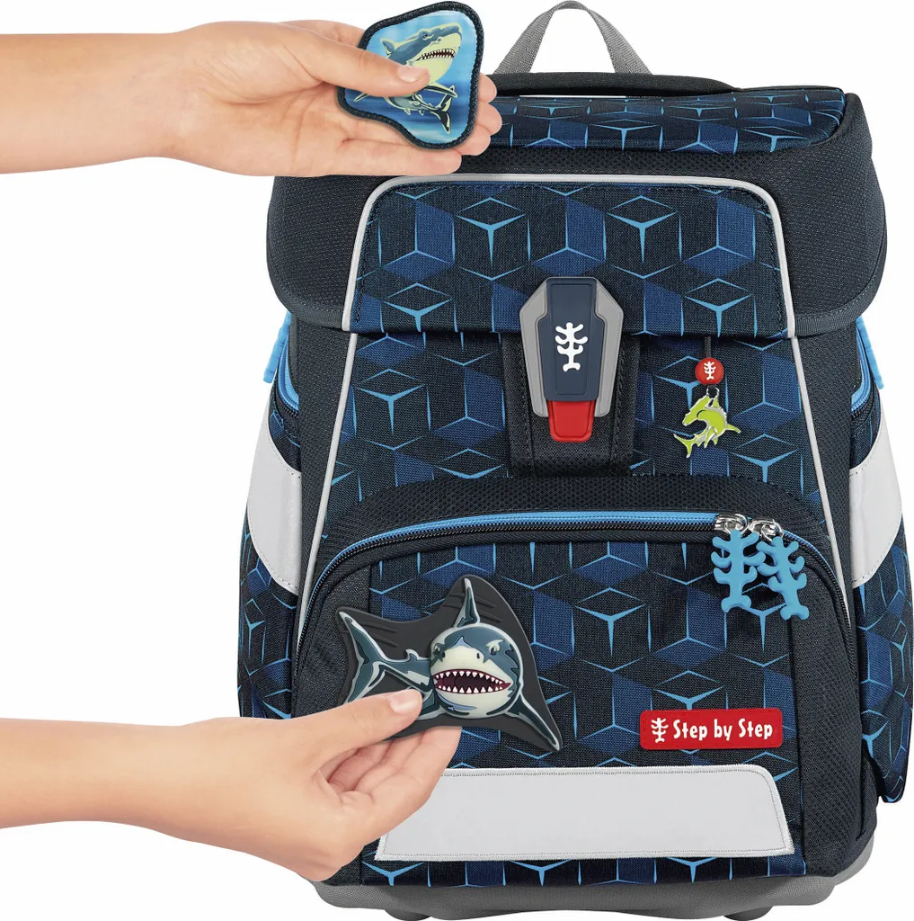Cartable Scolaire CP CE1 Shark Dexter Step by Step SPACE SHINE 5 Pièces - 16