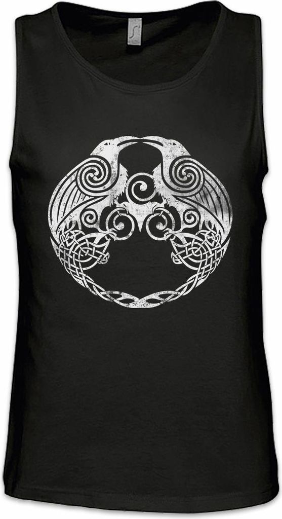 Urban Backwoods Hugin And Munin II, Ärmelloses T-Shirt, Farbe: Schwarz, Größe: S