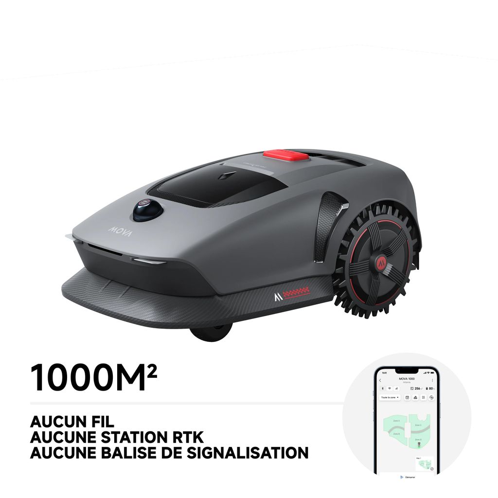 MOVA 1000 Robot Tondeuse 3D-LiDAR jusqu'à 1000 m², Image du produit 