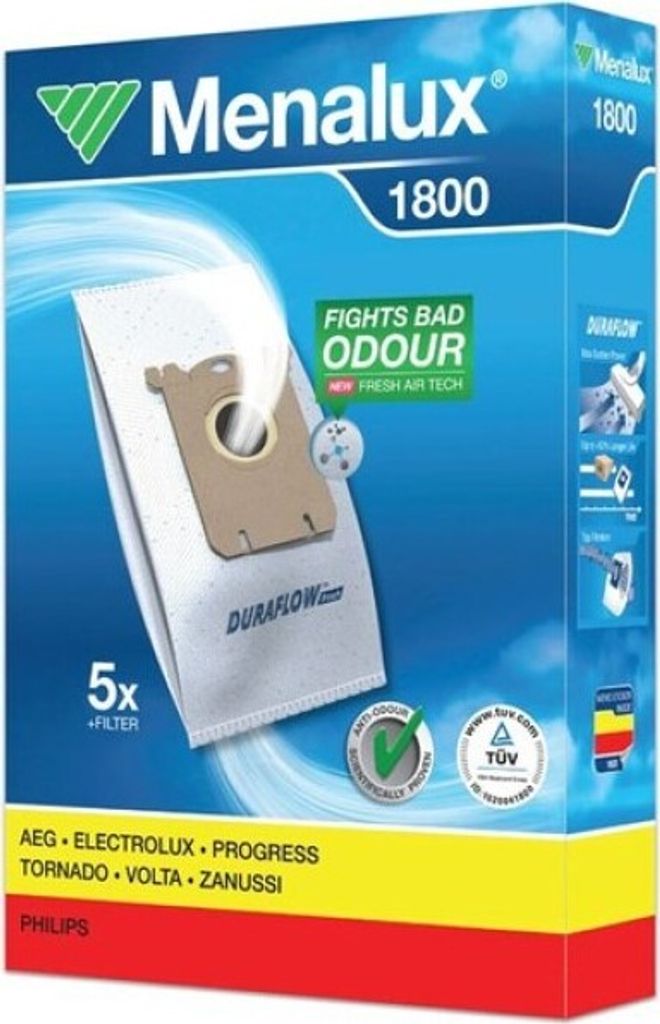 Menalux Staubsaugerbeutel Duraflow 1800 5x Beutel + 1 Produktbild 