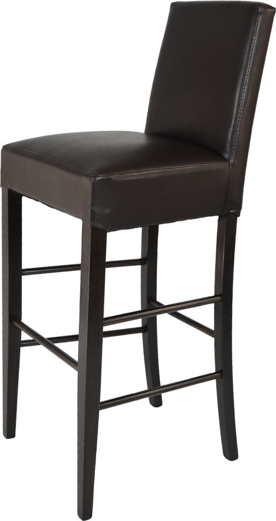 t m c s Tommychairs - Moderner Barhocker LUISA, robuste struktur aus lackiertem Buchenholz Farbe Wengeholz, gepolstert und mit Kunstleder in der Fa...