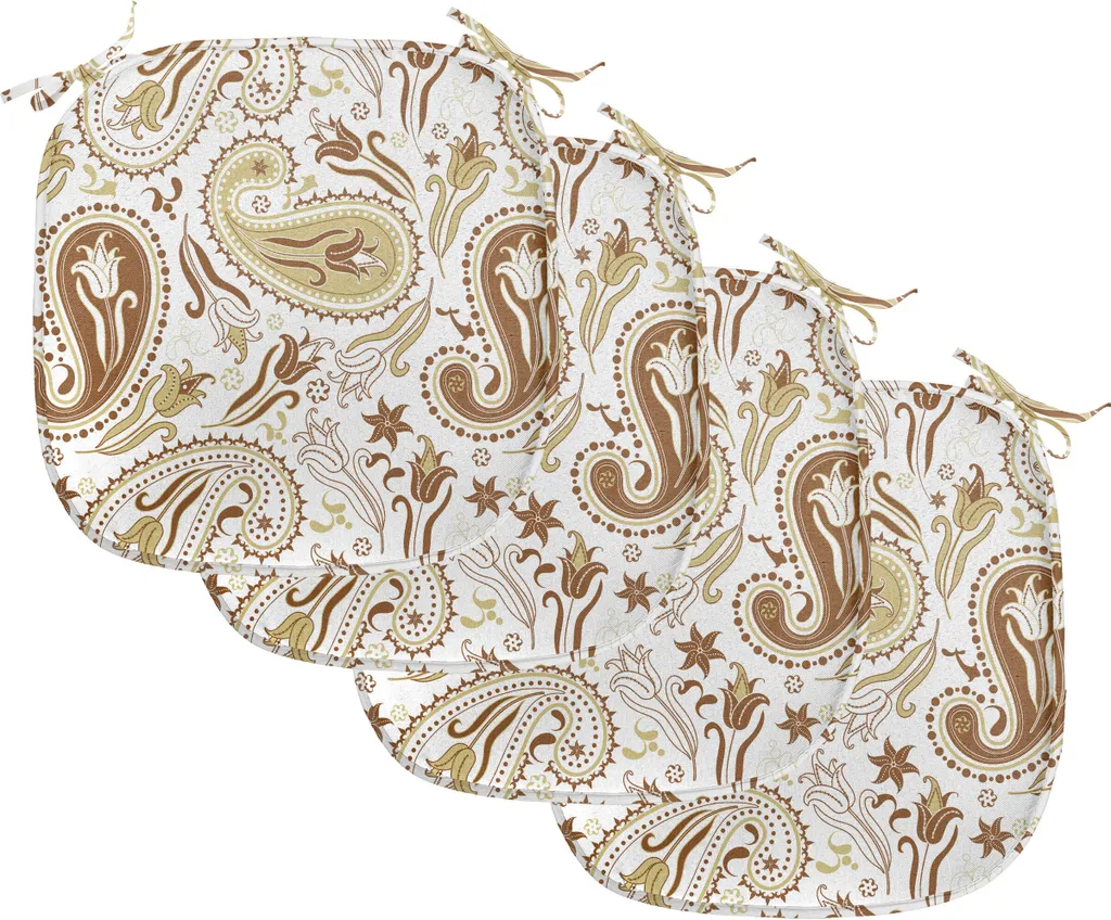 Coussin de chaise avec sangles Imperméable 40x40 Motif Floral Paisley