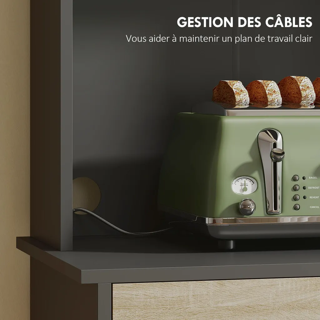 Optimisation Cuisine : Buffet Haut Gain de Place pour Petit Espace 60cm - 6