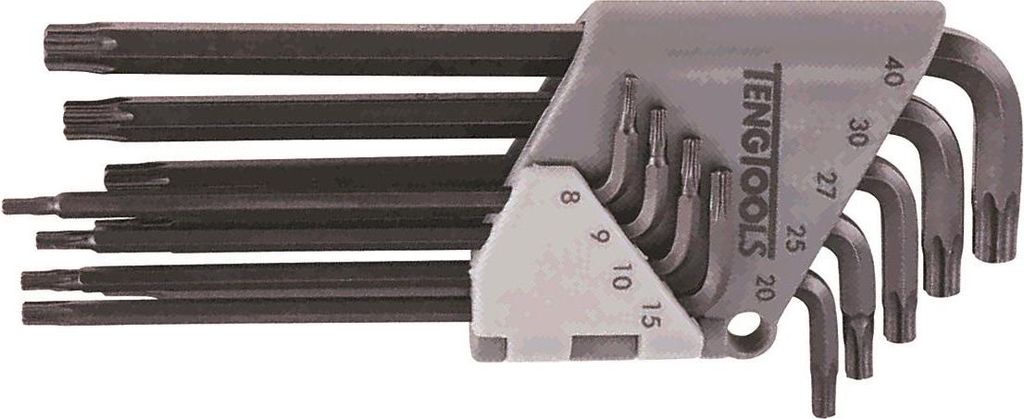 TENG TOOLS Satz mit 9 Torx-Schlüsseln T8-T40 116600107 5020385050204