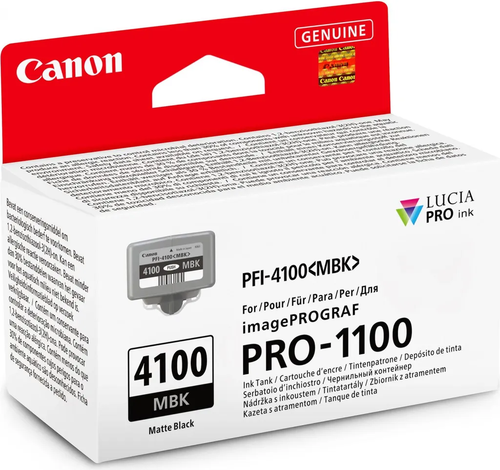 Inchiostro Canon PFI-4100 MBK Nero Opaco Lucia PRO II - Originale 80ml