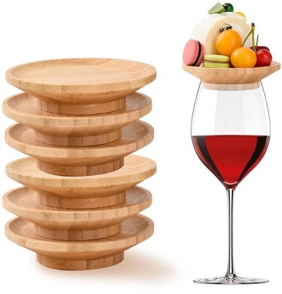 Lot de 6 porte-bouteilles en bois pour planche à charcuterie et apéritif