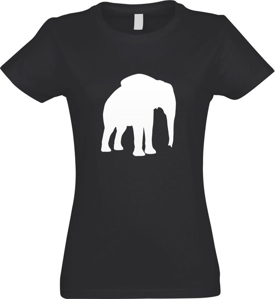 Kiwistar - T-Shirt tailliert - Damen - Graphit - Elefant Motiv 1 - Rüsseltiere - mit Motiv Bedruckt - Funshirt Design - Sport - Freizeit - Damen -...