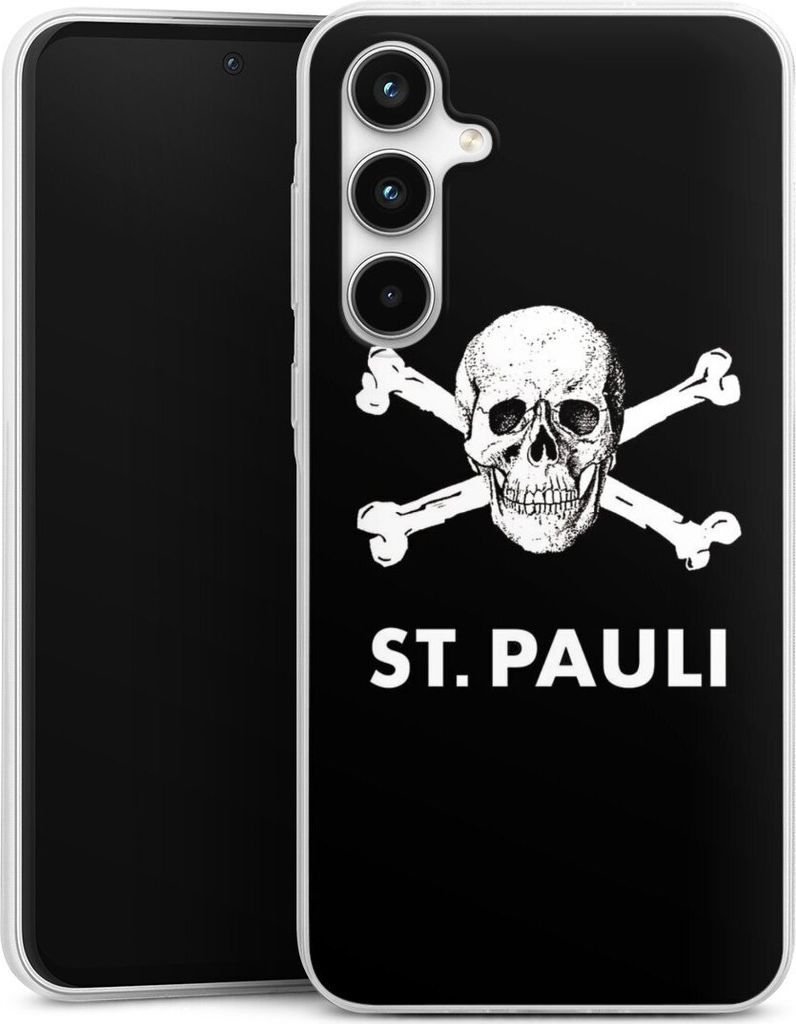 DeinDesign Slim Hülle für Samsung Galaxy A35 5G Silikon Case Ultra Dünn Handyhülle FC St. Pauli Offizielles Lizenzprodukt Totenkopf