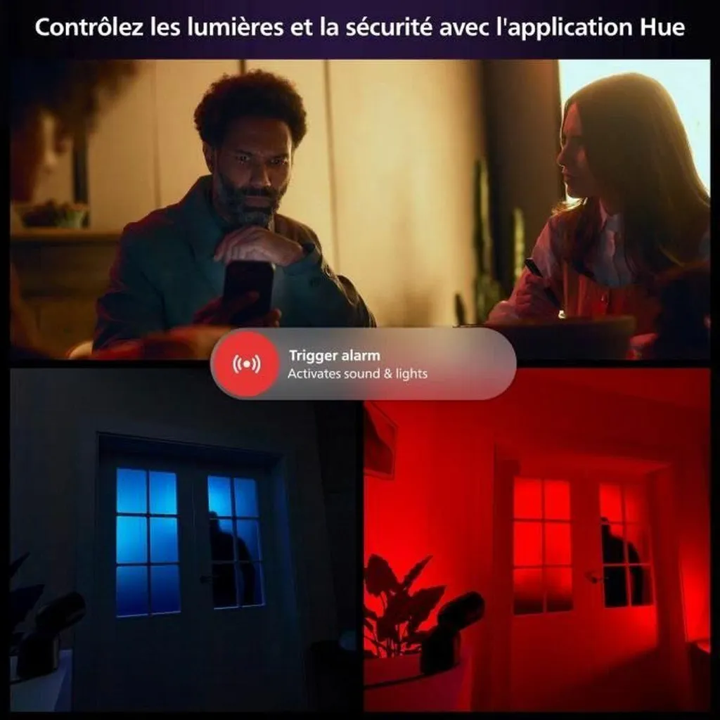 Caméra factice Philips avec boîtier réaliste - Dissuasion extérieure IP - 7