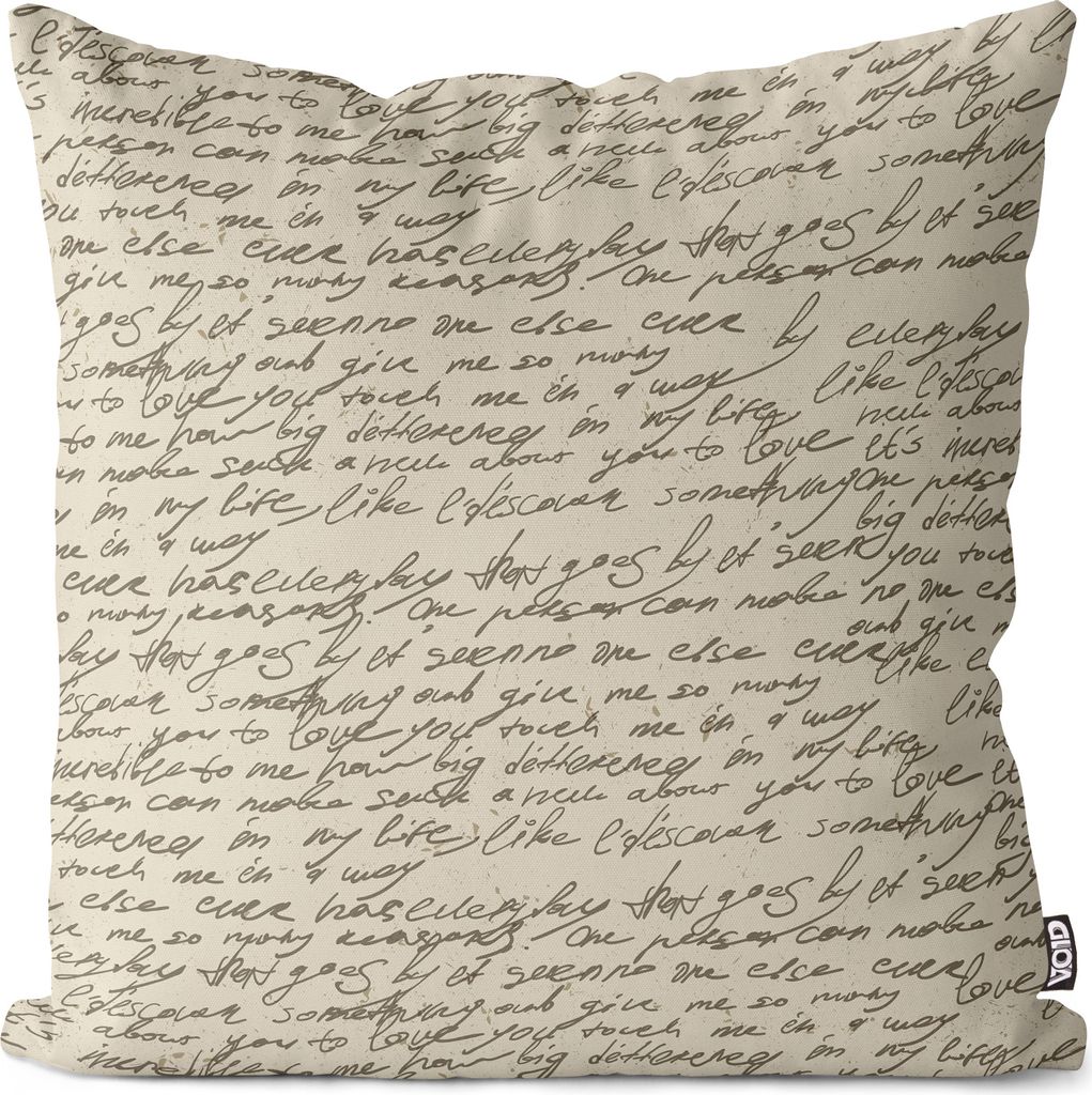 VOID Vintage Brief Schrift Letter Kissenbezug Kissenhülle sofa couch wohnzimmer dekoration wasserfest Outdoor Kissen bezug deko