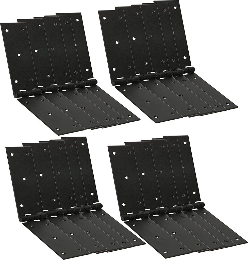 KOTARBAU 25er Set Türscharnier Kistenband Möbelscharnier 250x50 mm Gerollt Schwarz