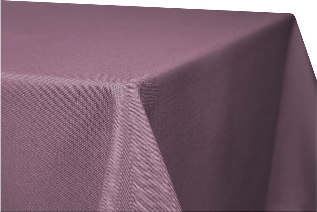 Tischdecke 130x340 cm flieder eckig beschichtet Leinenoptik wasserabweisend Lotuseffekt