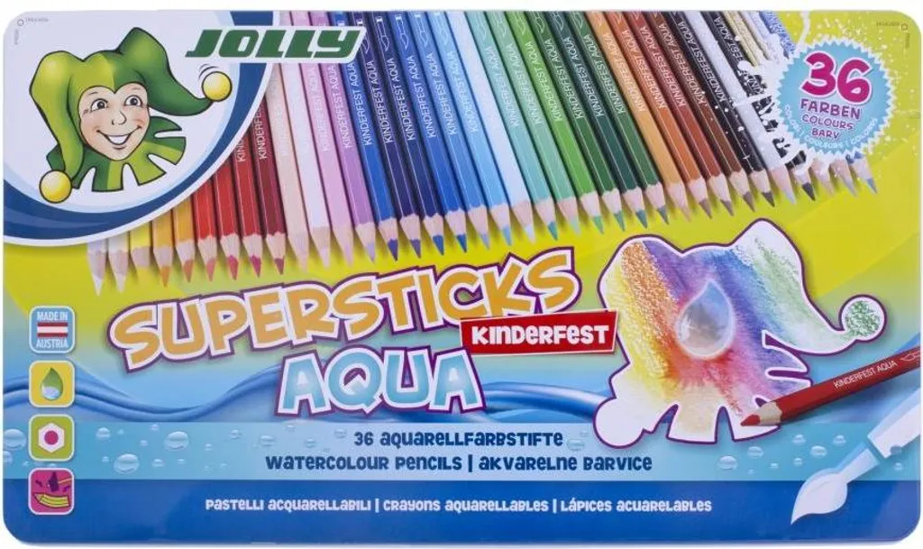Jolly Supersticks Silbenstift Matite Colorate Rosso E Blu Per Bambini: Duo Festival 2 Blister, Mine Infrangibili