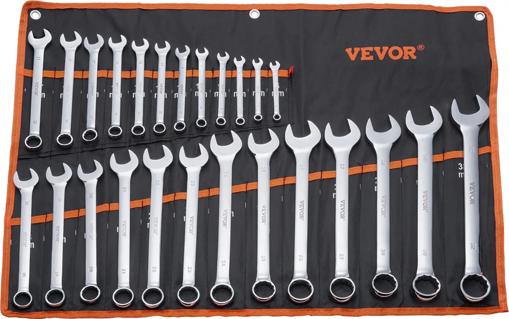 Jeu de 25 clés à cliquet métriques VEVOR en acier de 6 mm à 32 mm