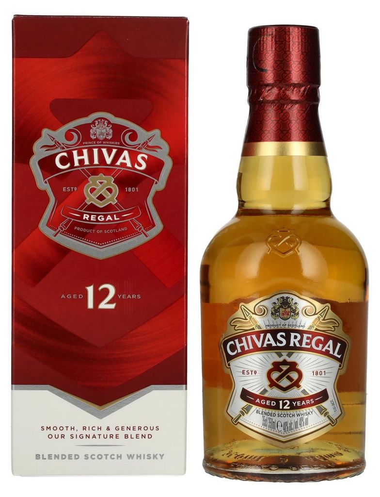 Chivas Regal 12 Years Old Blended Scotch Whisky 40% Vol. Produktbild 