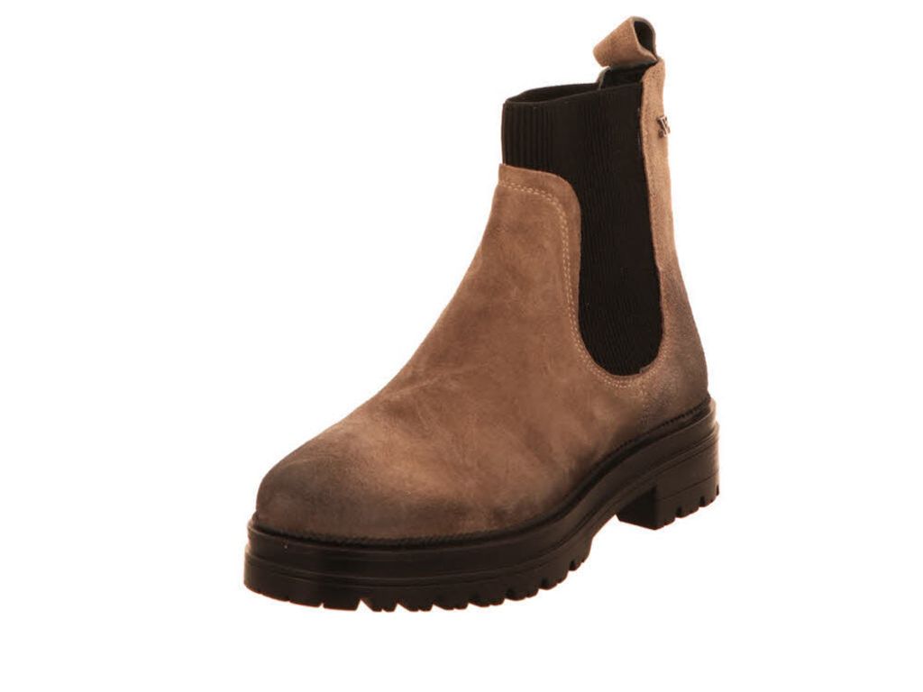 Lazamani Beau Damen Wildleder Chelsea-Boots Fango Größe 40
