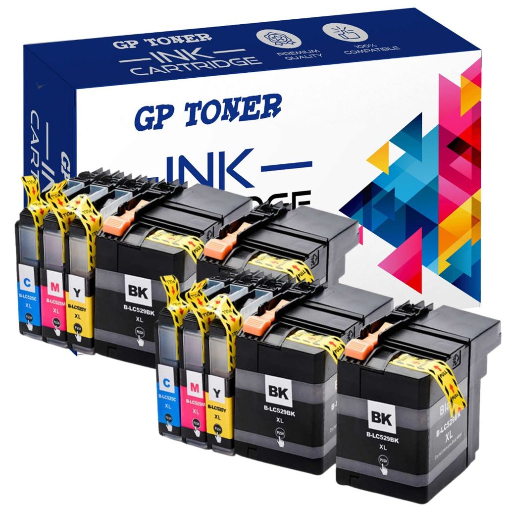 10X Tusz Do Drukarki Brother Dcp-J105 J100 Mfc-J200 Zestaw Zdjęcie produktu 