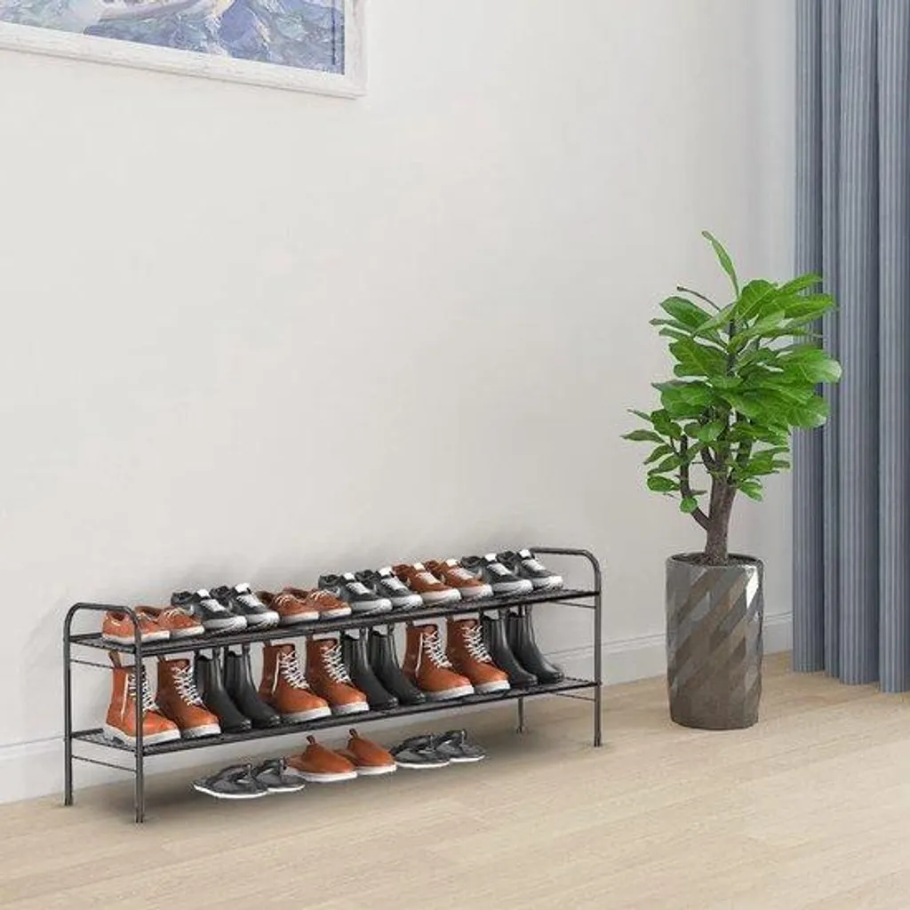 Meuble chaussures gain de place noir - Fini le désordre pour 15 paires