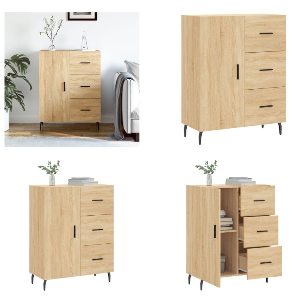 vidaXL Sideboard Sonoma Eiche 69,5x34x90 cm Holzwerkstoff - Sideboard - Sideboards - Schrank - Schränkchen