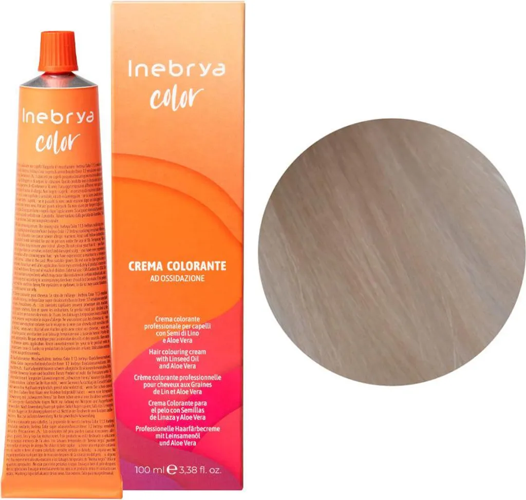 Toner Silver Inebrya 100ml - Coloration Grise sans Reflets Jaunâtres