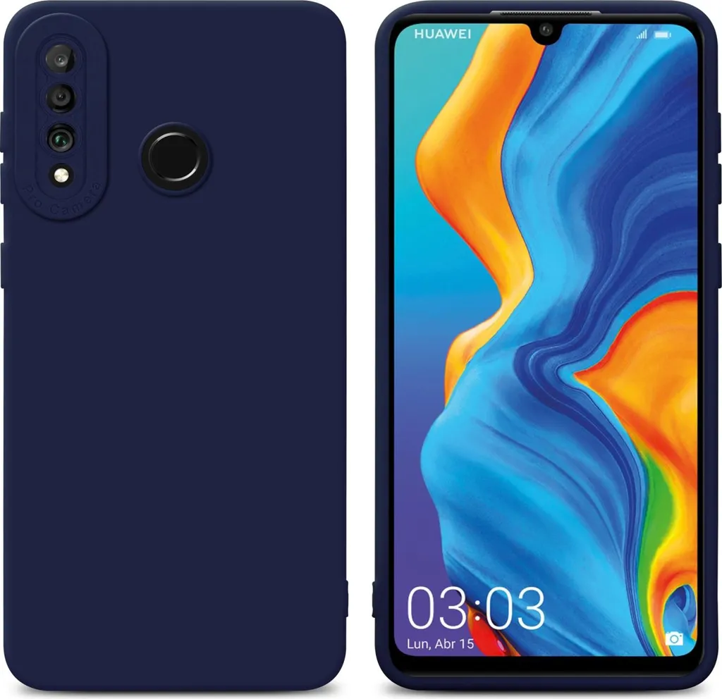 Cadorabo cover per Huawei P30 LITE cover protettiva in TPU blu custodia in silicone custodia per cellulare