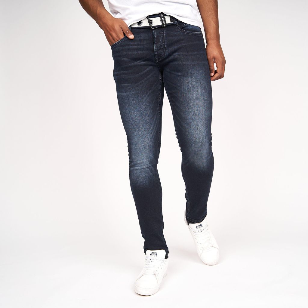 Crosshatch - "Barbeck" Jeans für Herren BG1072 (38L) (Dunkelblau)