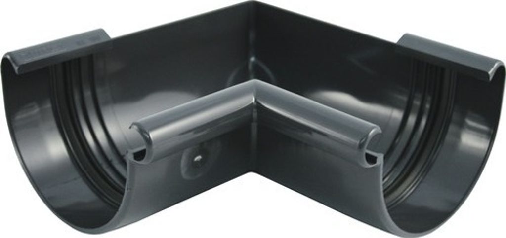 Marley Innenecke Kunststoff halbrund 90° Anthrazitgrau RAL 7016 NW 70 mm