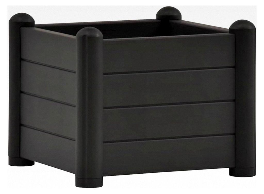 Hochbeet Pflanzkasten für Blumen, Gemüse und Kräuter, Anthrazit 43x43x35cm