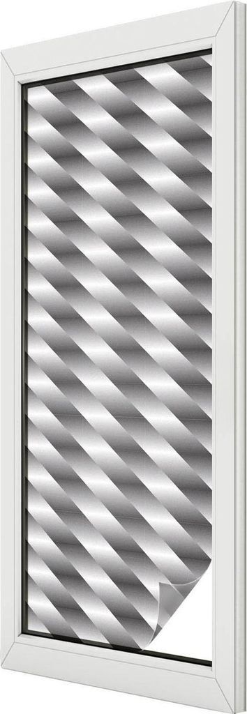 Buntglas Fensterfolie – 146x50 cm – Stained-Glass Design – blickdichte dekorative Sichtschutzfolie – selbstklebend, UV-Schutz – Geometris...