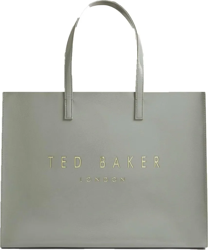 Ted Baker Crikon Grey Green - Borsa Icon XL Texture Effetto Stropicciato