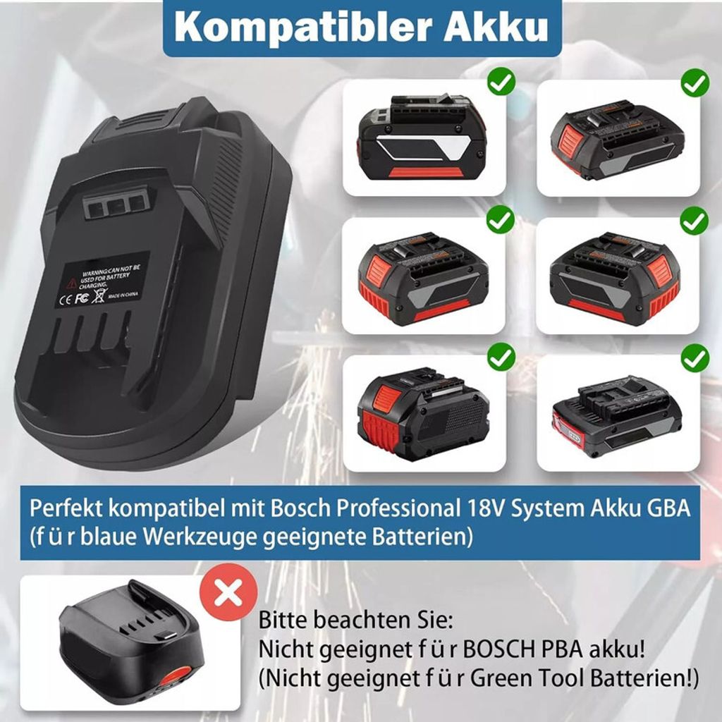 GBA 18 V Li-Ion akumulátor Adaptér Převodník akumulátorů Obrázek produktu 3