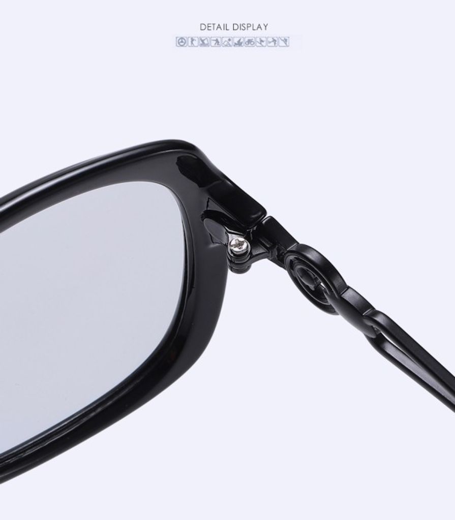 Photochrome Polarisierte Dame Sonnenbrille Vintage Big Produktbild 8