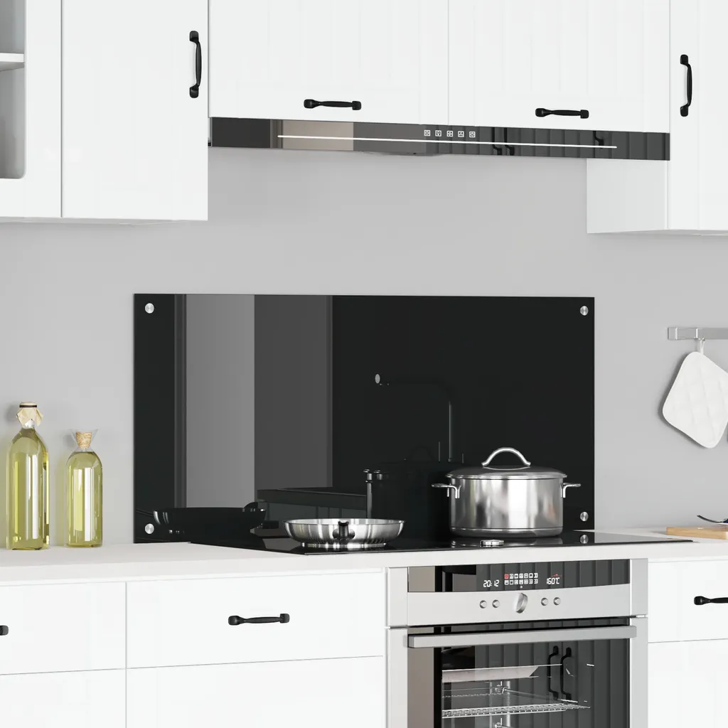 Alzatina Cucina Vetro Nero Best Möbel 110x50 cm | Design & Protezione
