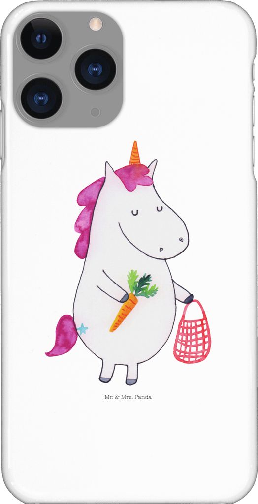Mr. & Mrs. Panda Iphone 11 Pro Handyhülle Einhorn Vegan - Weiß - Geschenk, Veganer, Premium Kunststoff, Rohkost, Gesund Leben, Unicorn, essen, Ha...
