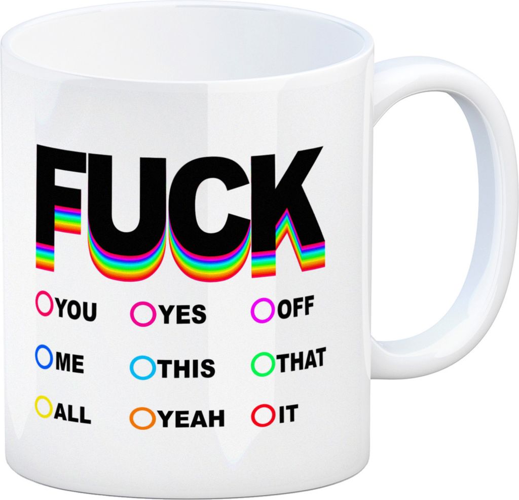Fuck verschiedene Launen Kaffeebecher zum Ankreuzen