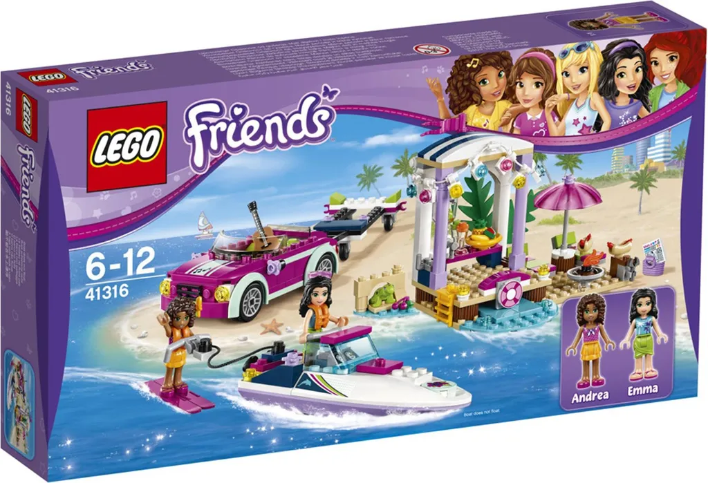 LEGO Friends 41316 Le Transport de Scooter des Mers d'Andrea Jeu Été