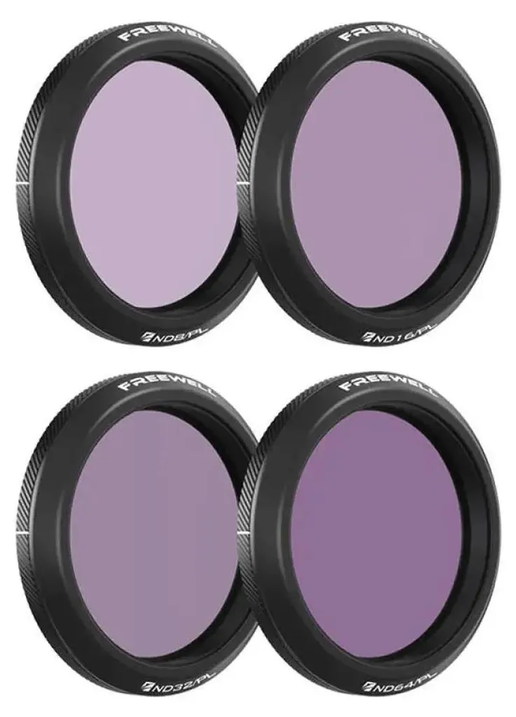 Filtres ND/PL Freewell pour Osmo Action 5 Pro - Verre Optique et 4 Densités