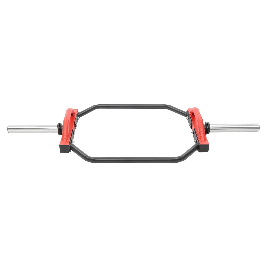 Barre d'haltère hexagonale courte rouge charge maximale de 150 kg