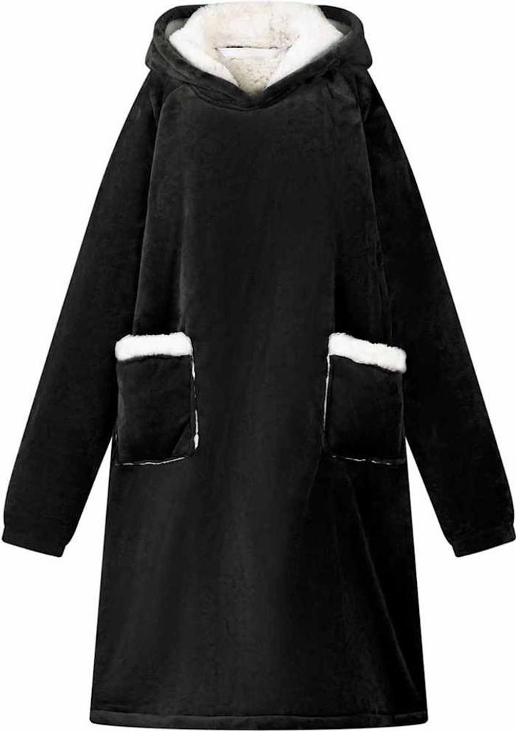 Design Decken-Hoodie Schwarz S Fleece und Flanell - Decken-Hoodie 2026 Neu859267