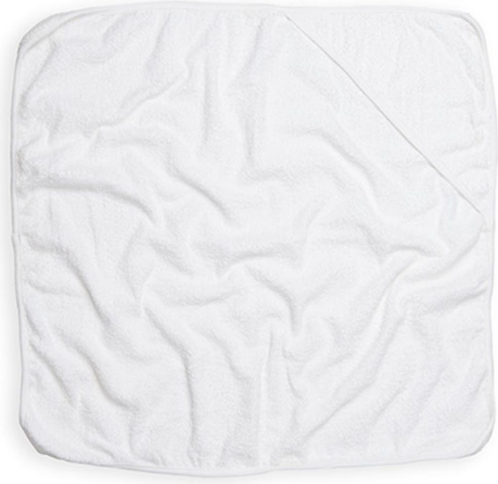 Towel City TC036 | Babies Hooded Towel / 75 x 75 cm - Farbe: White/White - Größe: 75 x 75 cm