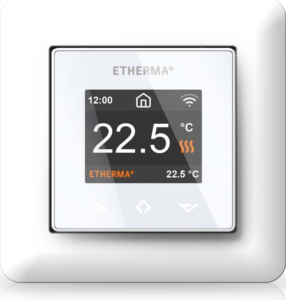 Etherma eTOUCH-PRO-1-W Smart-Thermostat Display Produktbild 