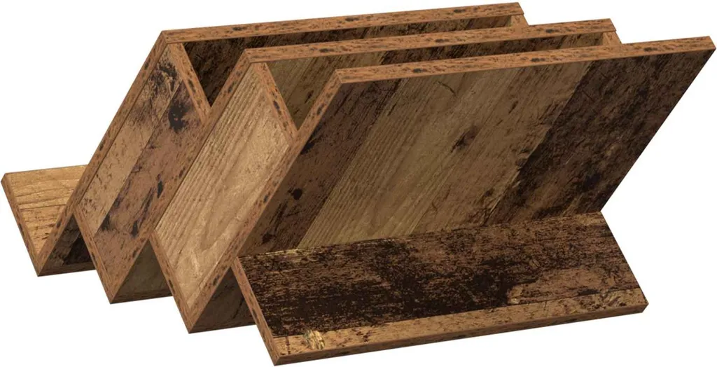 vidaXL Portariviste con scaffale in legno di recupero 53 x 40 x 28,5 cm Materiale a base di legno - 7