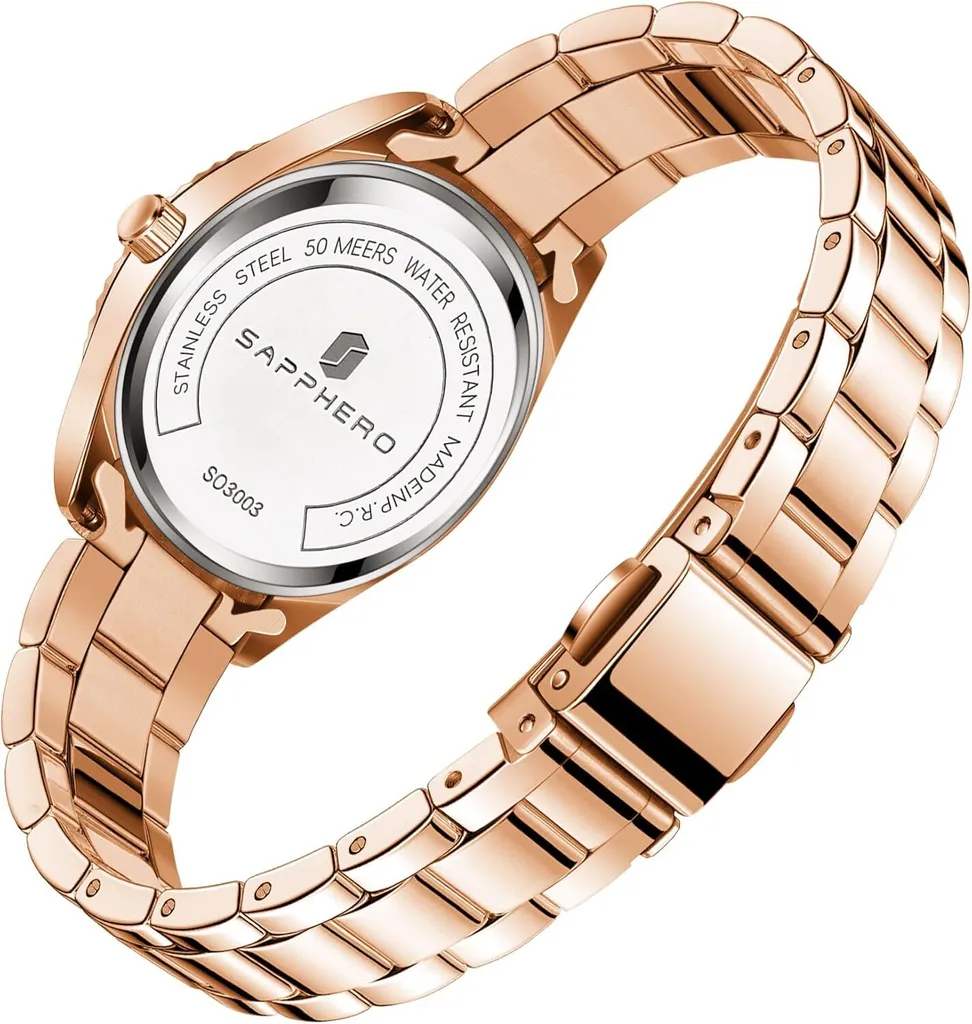 Orologio Donna Acciaio 30mm - Ricordi Preziosi e Cristalli 5ATM - 4