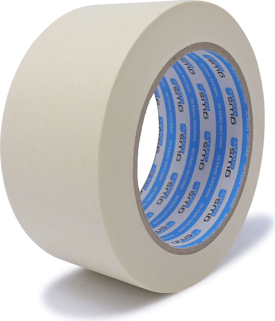 gws Maler-Kreppband, Für feine und saubere Farbkanten, 50 m x 50 mm, naturweiß