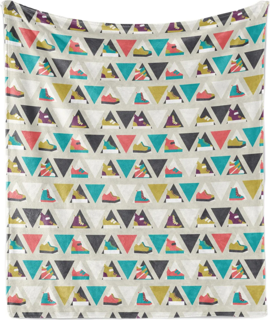 Coperta Morbida ABAKUHAUS 175x230 cm - Pile Flanella Multicolore Scarpe