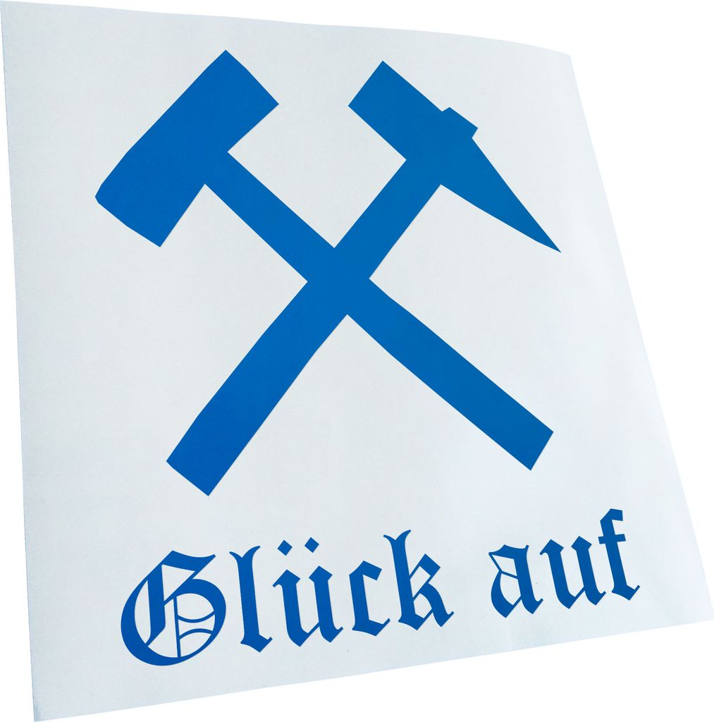 Kiwistar - Autoaufkleber - Glück auf! - Bergbau - Kumpel Heckscheibe - Aufkleber für Auto Kfz Fahrrad, LKW, Truck Mofa